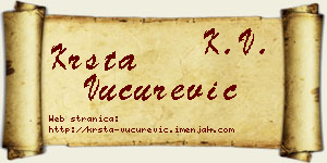Krsta Vučurević vizit kartica